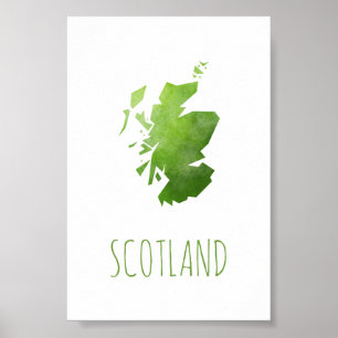 Affiche Carte de l'Ecosse