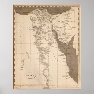 Affiche Carte de l'Egypte par Arrowsmith