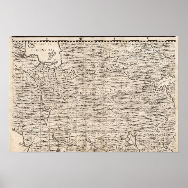 Affiche Carte de l'Empire britannique en Amérique Feuille  (Devant)