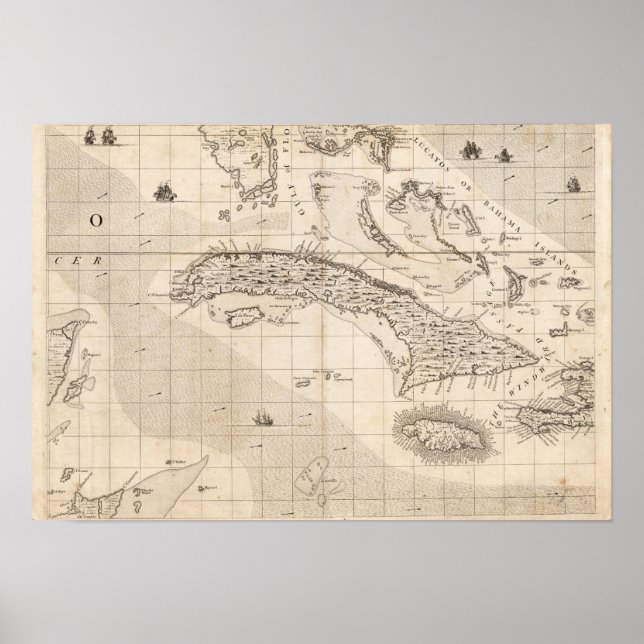 Affiche Carte de l'Empire britannique en Amérique Feuille  (Devant)