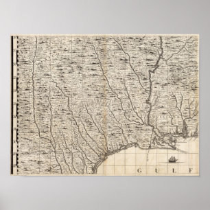 Affiche Carte de l'Empire britannique en Amérique Feuille 