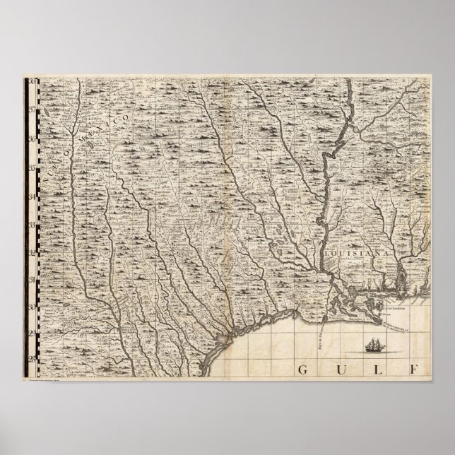 Affiche Carte de l'Empire britannique en Amérique Feuille  (Devant)