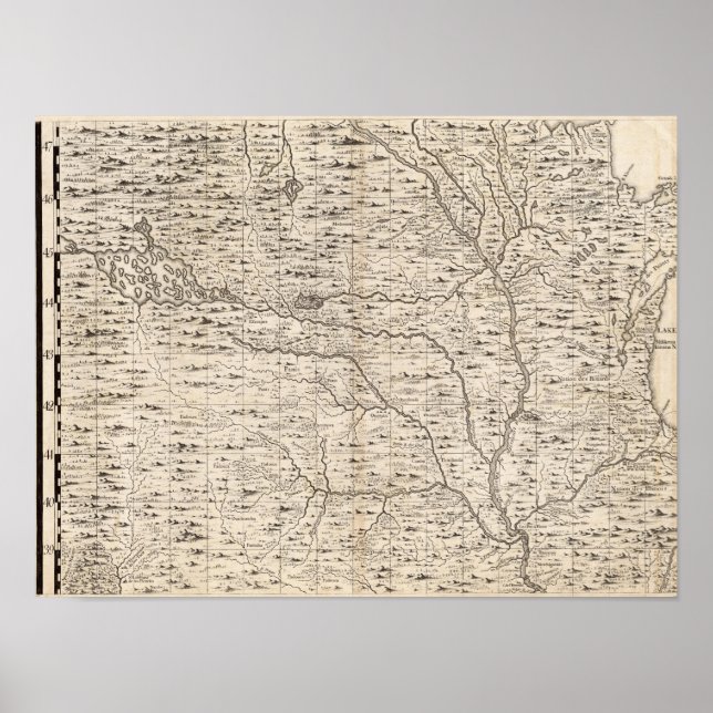 Affiche Carte de l'Empire britannique en Amérique Feuille  (Devant)