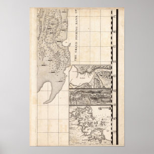 Affiche Carte de l'Empire britannique en Amérique Feuille 