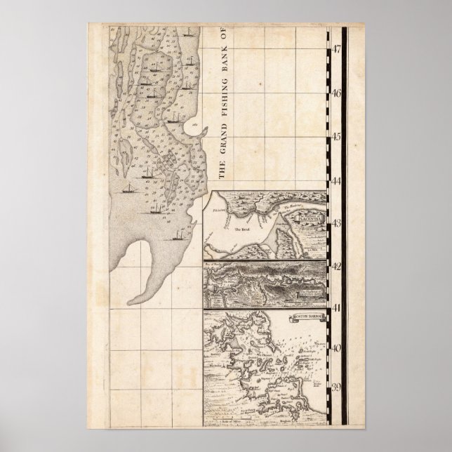 Affiche Carte de l'Empire britannique en Amérique Feuille  (Devant)