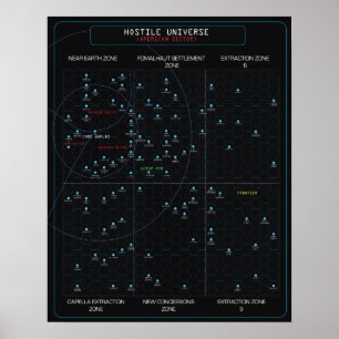 Affiche Carte de l'étoile HOSTILE