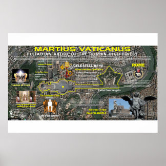 Affiche Carte de l'étoile martienne du Vatican 1