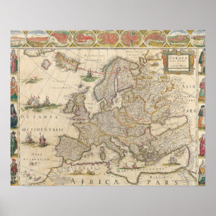 Affiche Carte de l'Europe 6