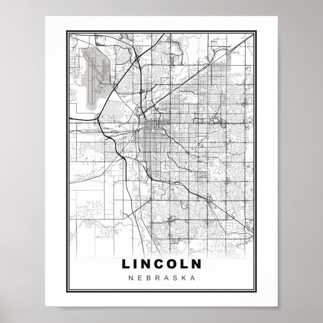 Affiche Carte de Lincoln (Devant)