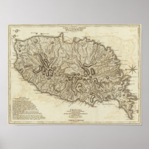 Affiche Carte de l'Isle de la Grenade