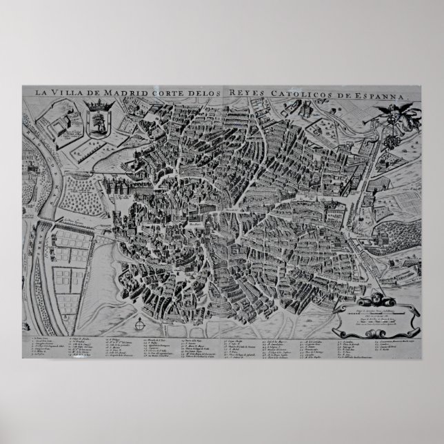 Affiche Carte de Madrid (Devant)