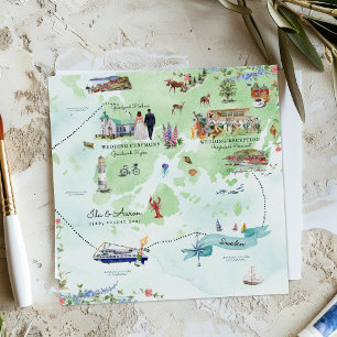 Affiche Carte de mariage de Grundsund en Suède