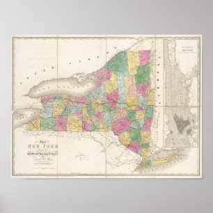 Affiche Carte de New York