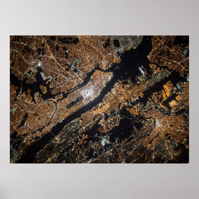 Affiche Carte De New York (Devant)