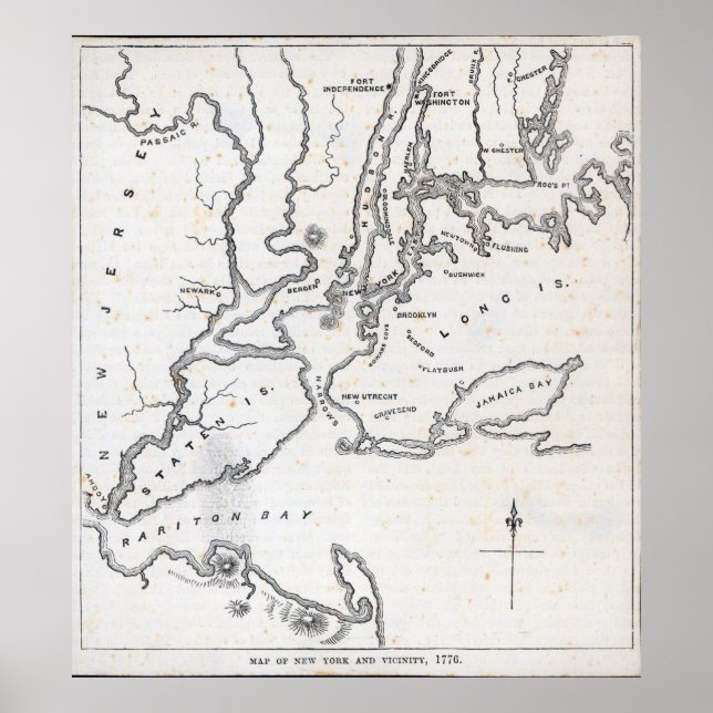 Affiche Carte de New York et de ses environs (Devant)