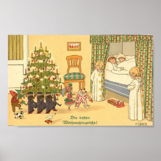 Affiche Carte de Noël allemande