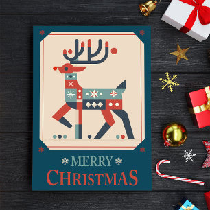 Affiche Carte de Noël avec conception d'illustration de re