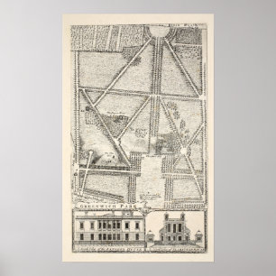 Affiche Carte de parc de Greenwich