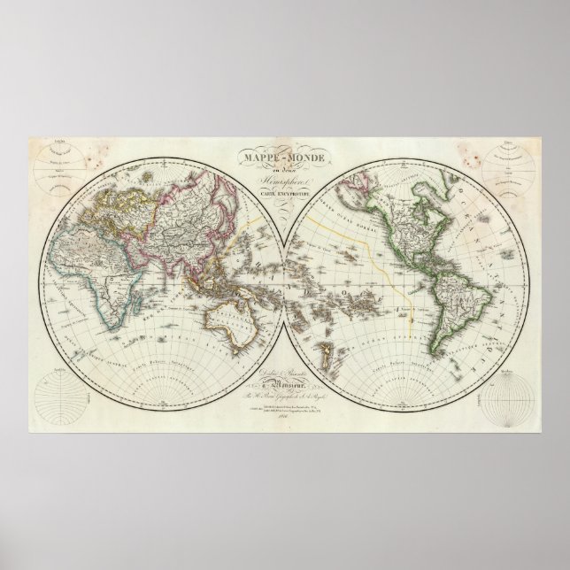 Affiche Carte de Paris Atlas (Devant)