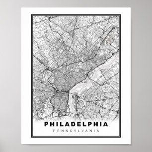 Affiche Carte de Philadelphie
