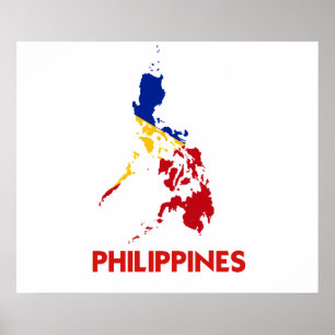 AFFICHE CARTE DE PHILIPPINES