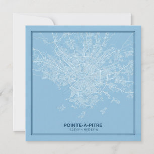 Affiche Carte de Pointe-à-Pitre, Guadeloupe