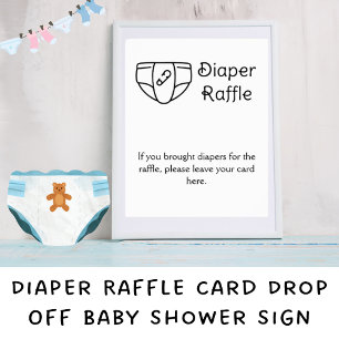 Affiche Carte de rabat Déposer le panneau Baby shower