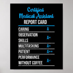 Affiche Carte de rapport de l'Assistant Médicale certifié