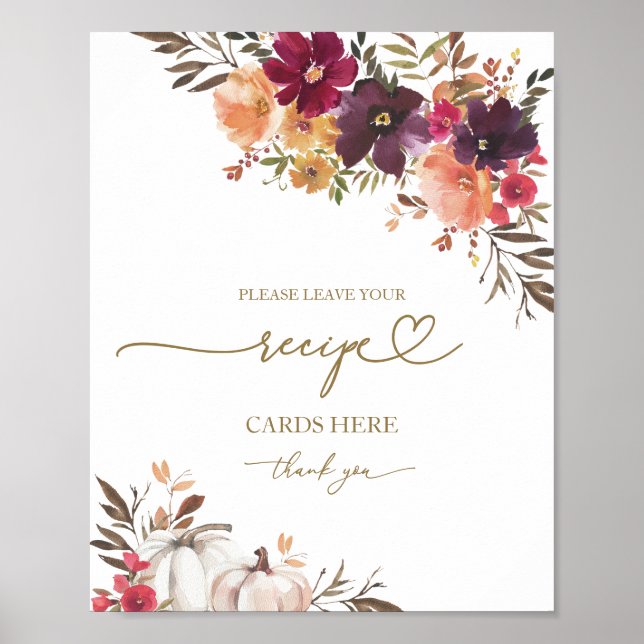 Affiche Carte de recette citrouille de Fête des mariées d' (Devant)