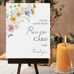 Affiche Carte de recette de Fête des mariées Boho fleur sa