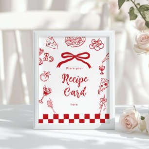 Affiche Carte de recette de lieu italien thème Thats Amore
