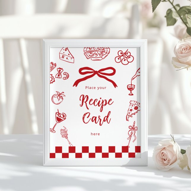 Affiche Carte de recette de lieu italien thème Thats Amore (Créateur téléchargé)