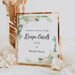 Affiche Carte de recette DEVON - Laisser votre recette<br><div class="desc">La Collection Devon est un ensemble étonnant de motifs qui saisissent parfaitement la beauté de la nature dans ses délicats succulents d'aquarelle, feuillage et fleurs rousses. Les teintes douces et délicates du vert et du blush apportent une ambiance douce et romantique, tandis que les détails complexes des flancs d'eau et...</div>