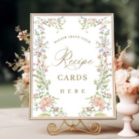 Carte de recette florale de Grace victorienne orig