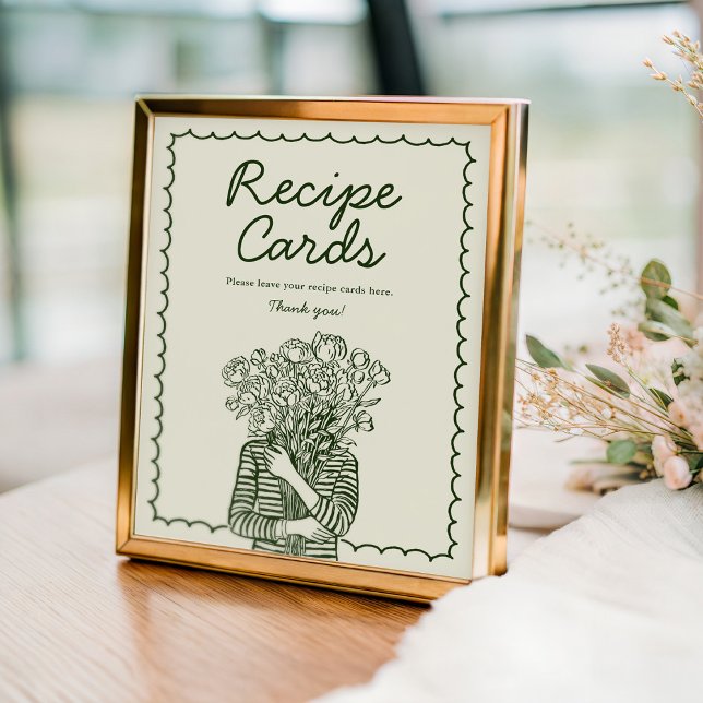 Affiche Carte de recette fraîche du marché Signe de mariag (Créateur téléchargé)