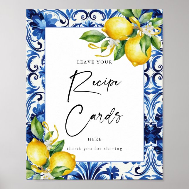 Affiche Carte de recette LemonaBridal Méditerranéenne (Devant)
