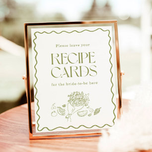 Affiche Carte de recette nuptiale fraîche du marché