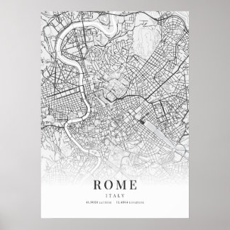 Affiche Carte de Rome