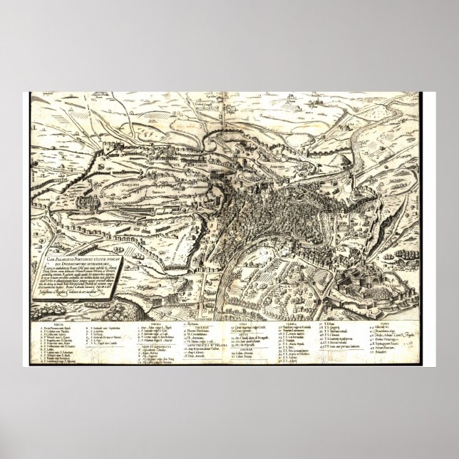 Affiche Carte de Rome pendant la Renaissance (Devant)