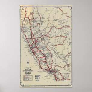 Affiche Carte de route junior de McNally de couche-point