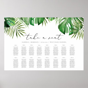 Affiche Carte de siège en feuille de palme CORA Tropical W