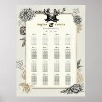 Carte de siège Mariage Calaveras (Lesbian)