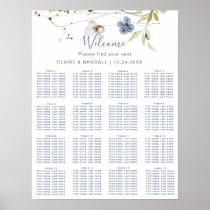 Affiche Carte de siège Mariage de la forêt sauvage