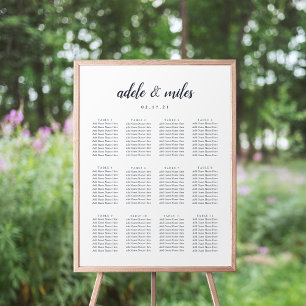 Affiche Carte de siège Mariage de la Marine et de la Calli