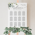 Affiche Carte de siège Mariage simple Eucalyptus Greenery<br><div class="desc">Conçu pour s'harmoniser avec notre collection Boho Greenery mariage, ce modèle personnalisable de carte de sièges présente un aquarelle eucalyptus & feuillage feuillu et a été associé à une calligraphie élégante et une police serif élégante en noir. Pour effectuer des modifications avancées, sélectionnez l'option "Cliquez pour customiser plus loin" sous...</div>