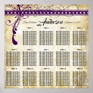 Affiche Carte de siège Ultra Violet Moyen Renaissance