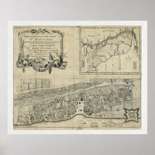 Affiche Carte de St. Augustine Floride (1764)