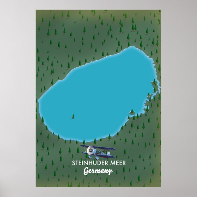 Affiche Carte de Steinhuder Meer Allemagne (Devant)