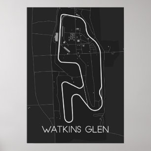 Affiche Carte de suivi Watkins Glen