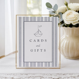 Affiche Carte de table et cadeau de bateau à voile côtier 